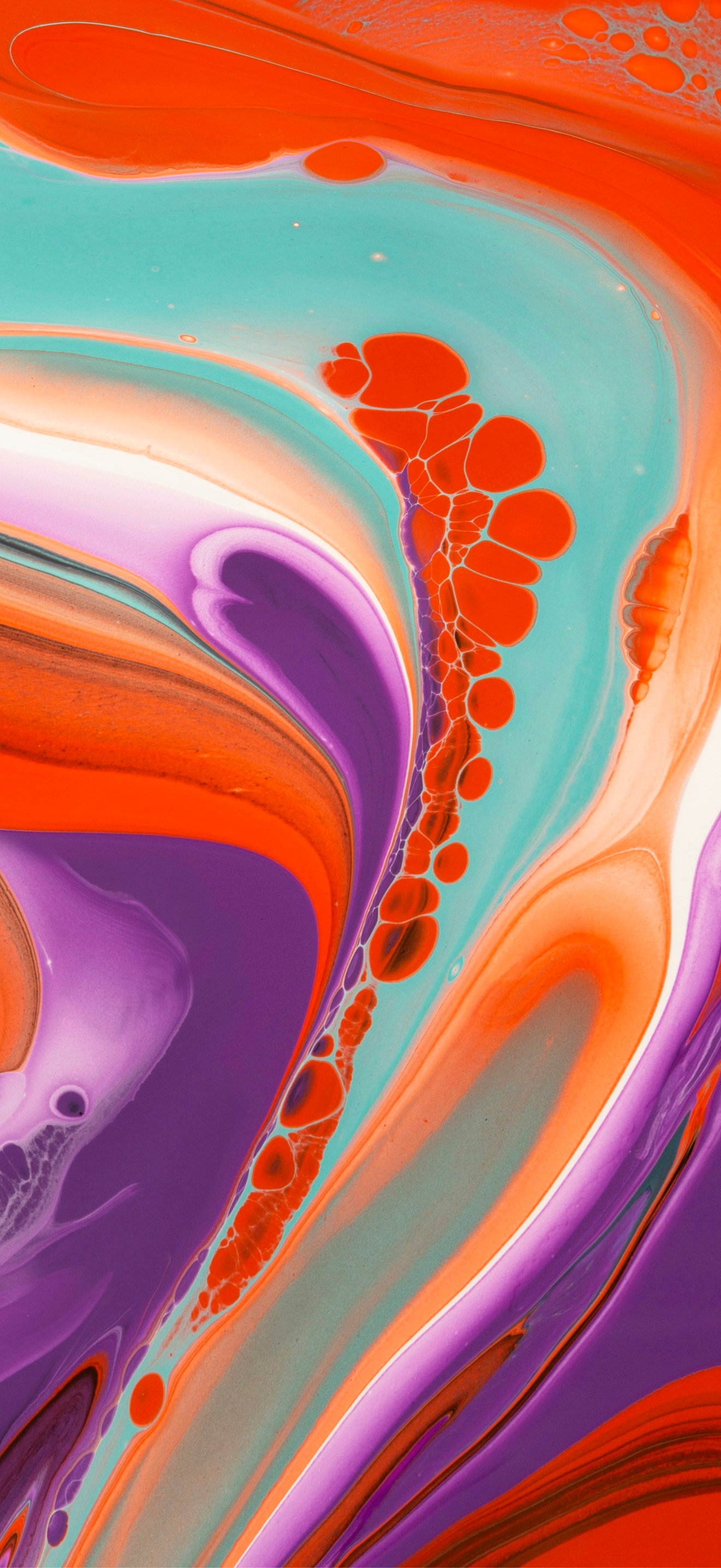 Abstract swirl of multicolored paint - Wallpapers for iPhone 17 Pro Max/16 Pro Max in 1320x2868 resolution
