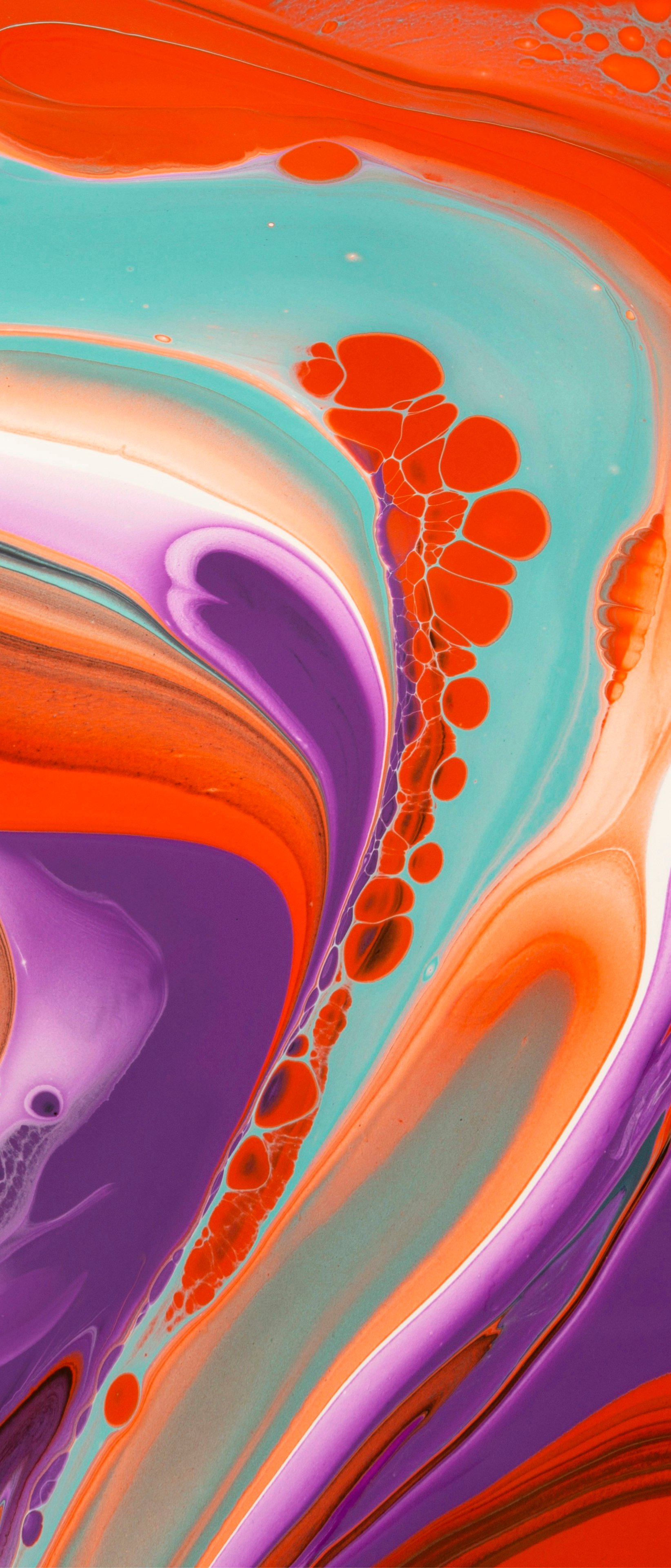 Abstract swirl of multicolored paint - Wallpapers for Sony Xperia 1/Xperia 1 III/Xperia PRO-I in 1644x3840 resolution