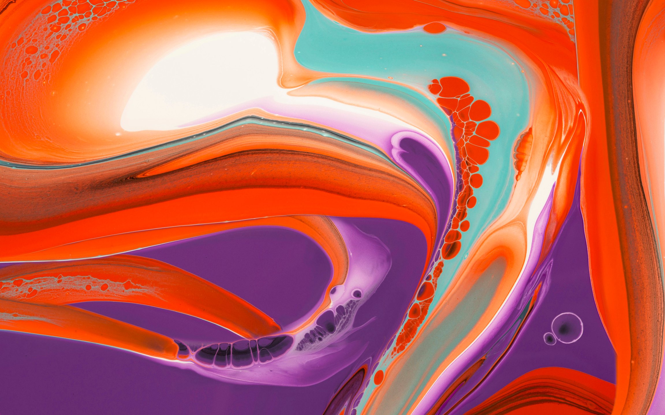 Abstract swirl of multicolored paint - Wallpapers for Apple MacBook 12″ in 2304x1440 resolution