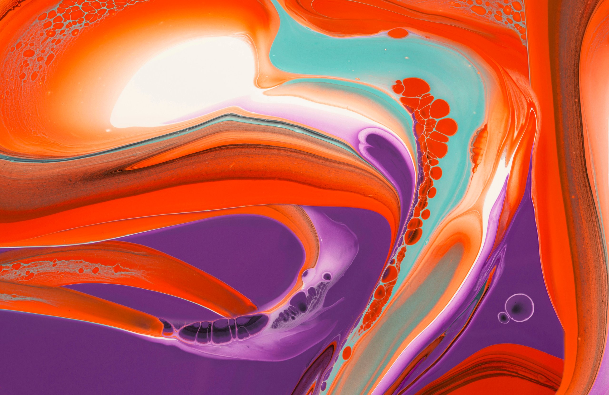 Abstract swirl of multicolored paint - Wallpapers for Apple MacBook Air 13 M2″ in 2560x1664 resolution