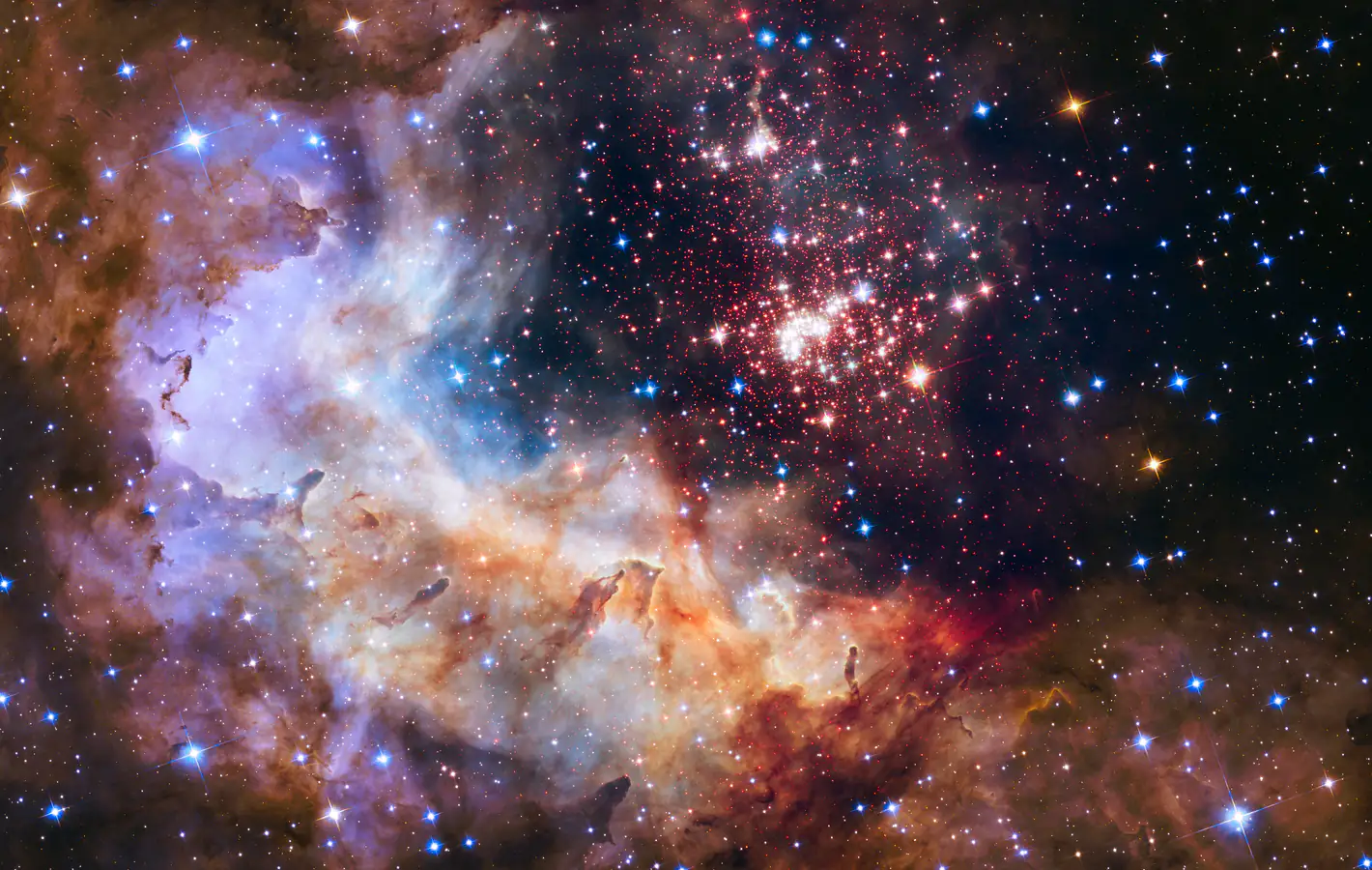 Colorful Cosmic Nebula — desktop and phone wallpaper, free download