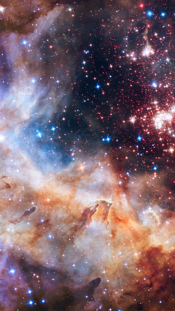 Colorful Cosmic Nebula - Wallpapers for Nokia, Samsung in 360x640 resolution