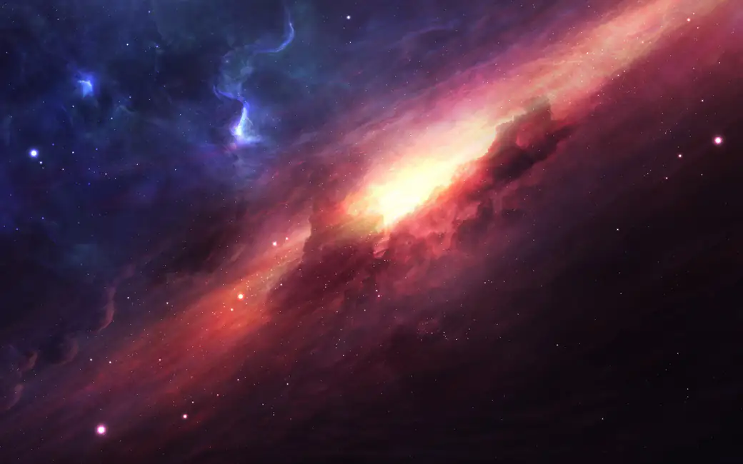 Bright cosmic Nebula — desktop and phone wallpaper, free download