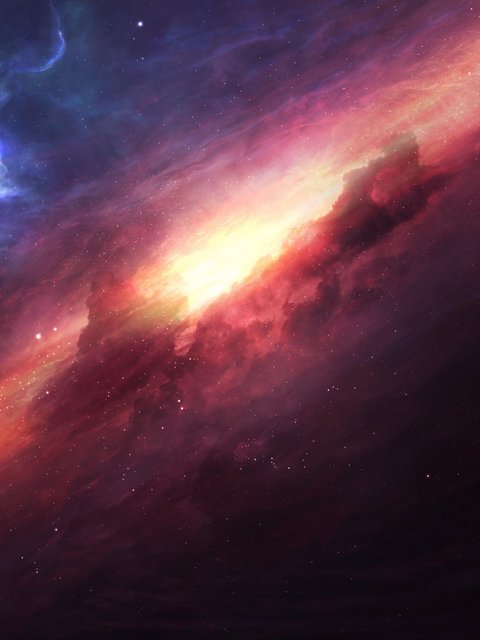 Bright cosmic Nebula - Wallpapers for HTC/BlackBerry in 480x640 resolution