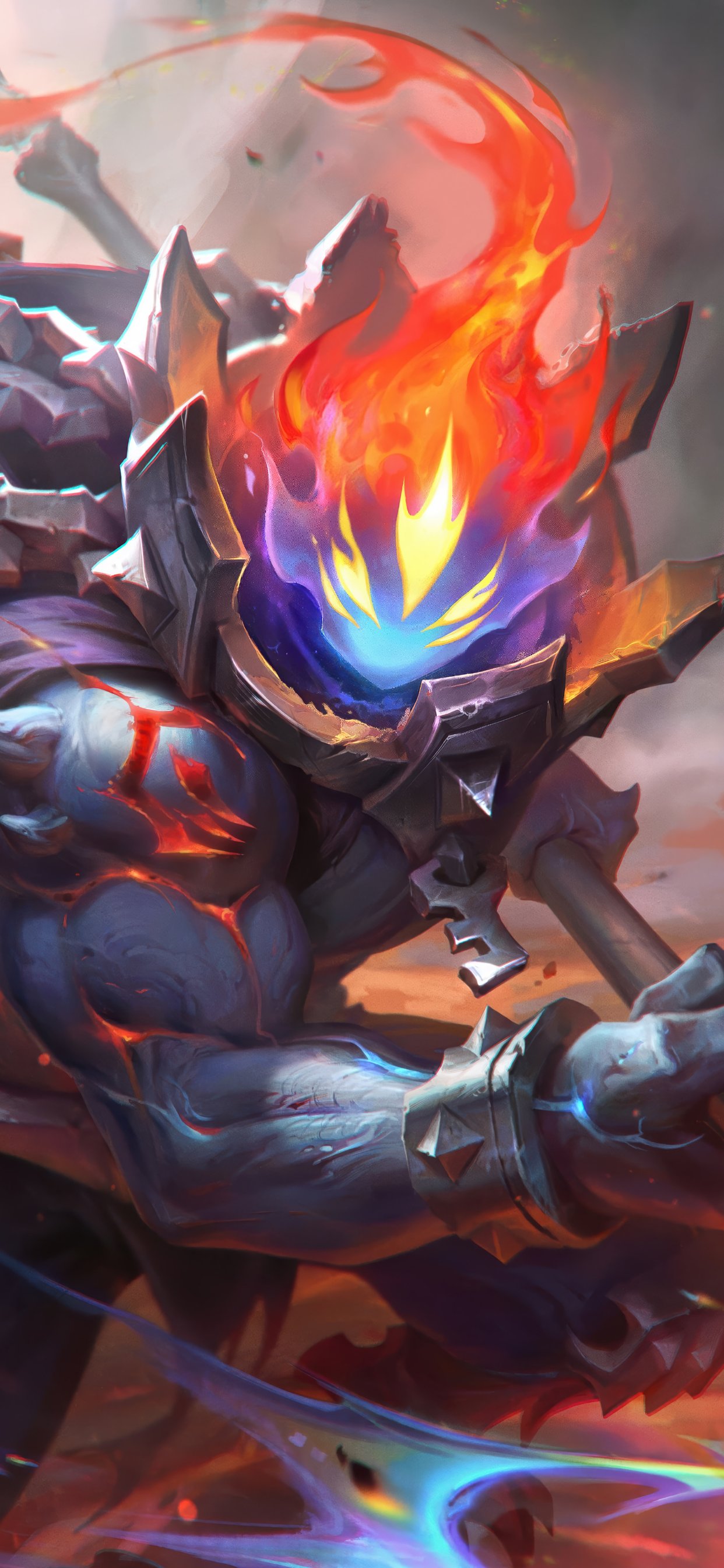 Jax Warrior with Staff in Battle - Wallpapers for iPhone 11 Pro Max in 1242x2688 resolution