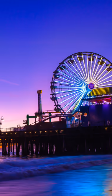 City wallpapers: USA, Los Angeles, amusement park, beach