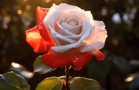 WSVGA Dew wallpapers (1024x600): roses, sunset, evening, flowers