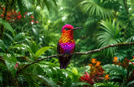 Wallpapers for Apple iMac 24″ (4480x2520): hummingbird, bird, tropics, jungles