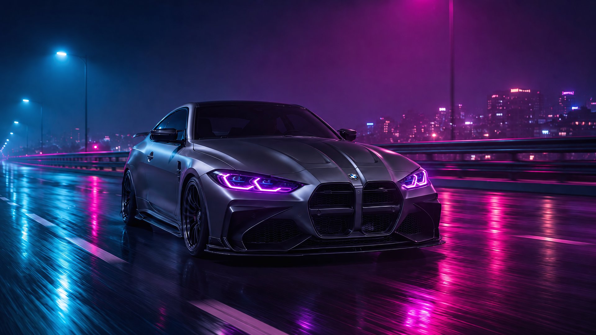 BMW M4 G82 с обвесом ADRO - Full HD обои в разрешении 1920x1080