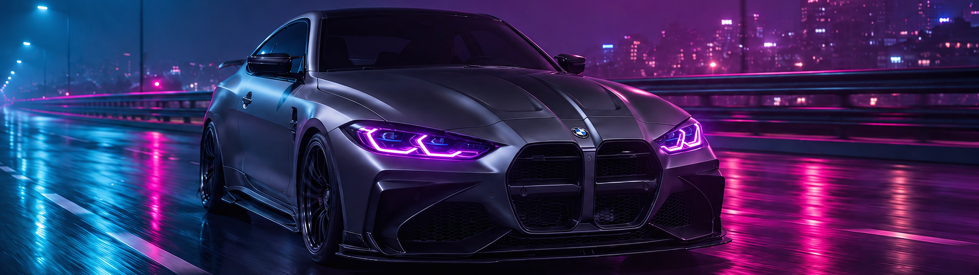 BMW M4 G82 с обвесом ADRO - UltraWide 32:9 обои в разрешении 3840x1080