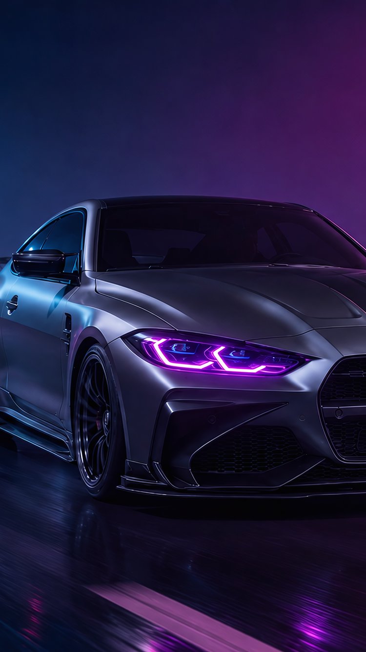 BMW M4 G82 с обвесом ADRO - Обои для iPhone 6/6S/7/8/SE2/SE3 в разрешении 750x1334