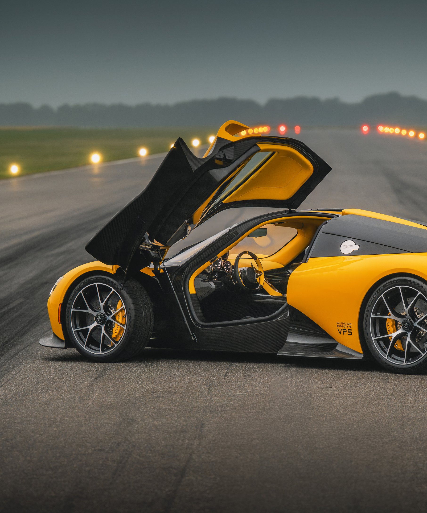 Zenvo Aurora Tur with open doors - Wallpapers for Samsung Galaxy Z Fold4/Z Fold5/Z Fold6 in 1812x2176 resolution