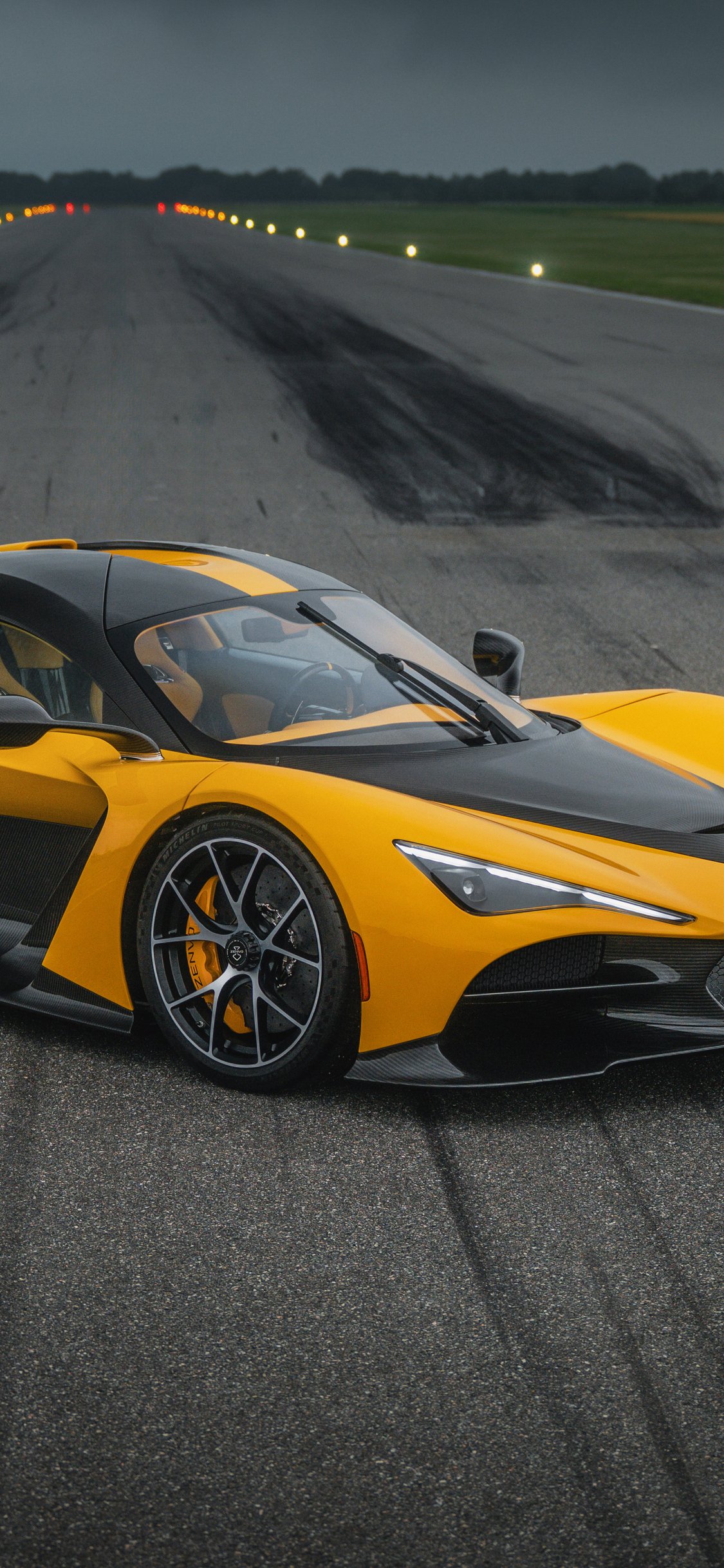 Zenvo Aurora Tur Yellow Hypercar - Wallpapers for iPhone X/XS/11 Pro in 1125x2436 resolution