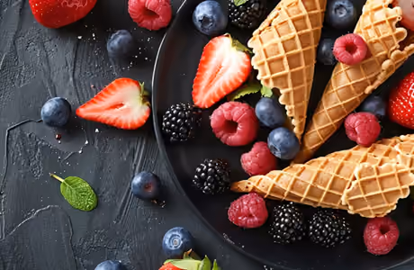 Sweet Wallpapers for iPad Pro 11″ (2388x2388): breakfast, strawberry, raspberry, blueberry