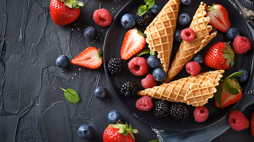 Waffle Cones and Berries - UltraWide 21:9 wallpapers in 2560x1080 resolution