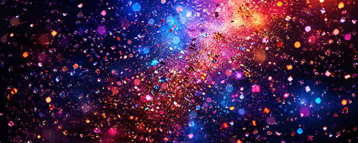 UltraWide 32:9 обои (5120x1440): конфетти, блестяшки, искры, частицы