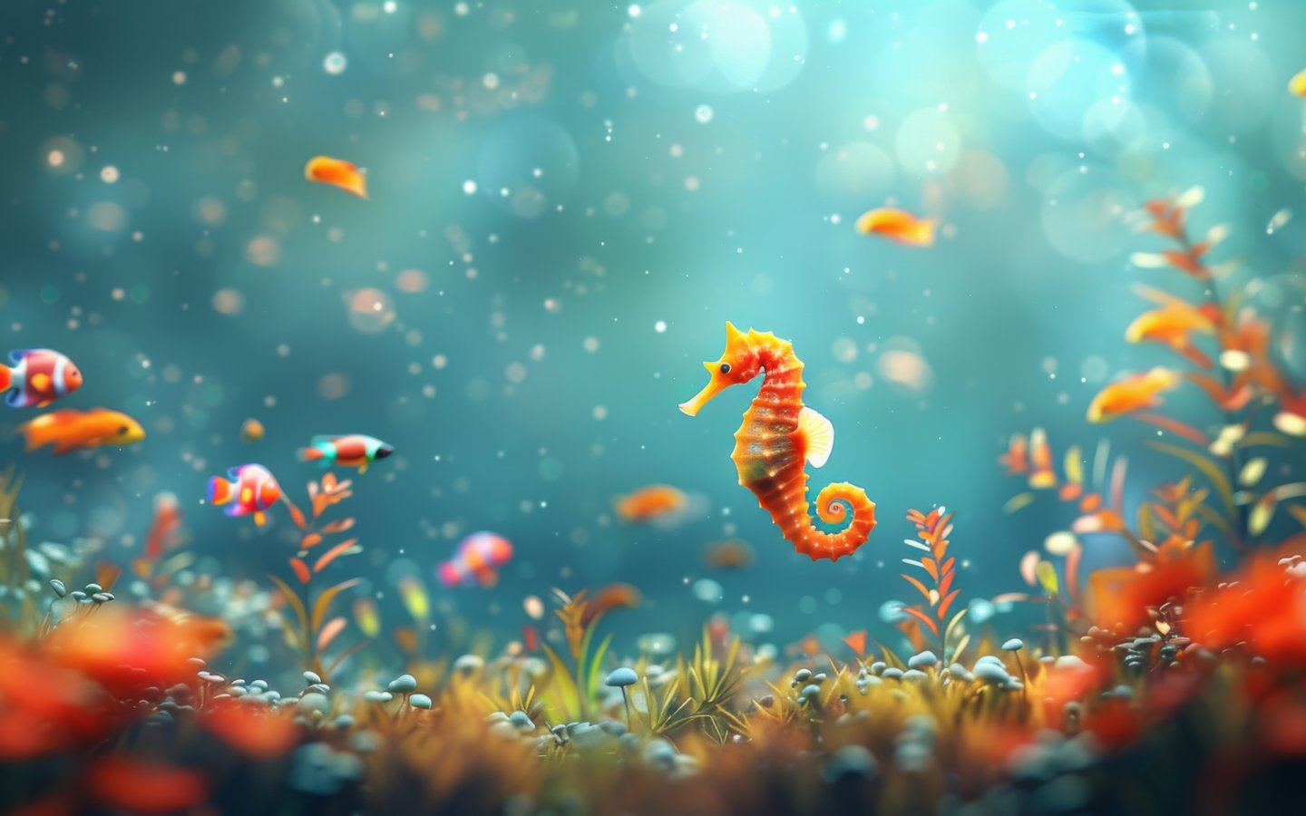 Seahorse Underwater - WSXGA wallpapers in 1440x900 resolution