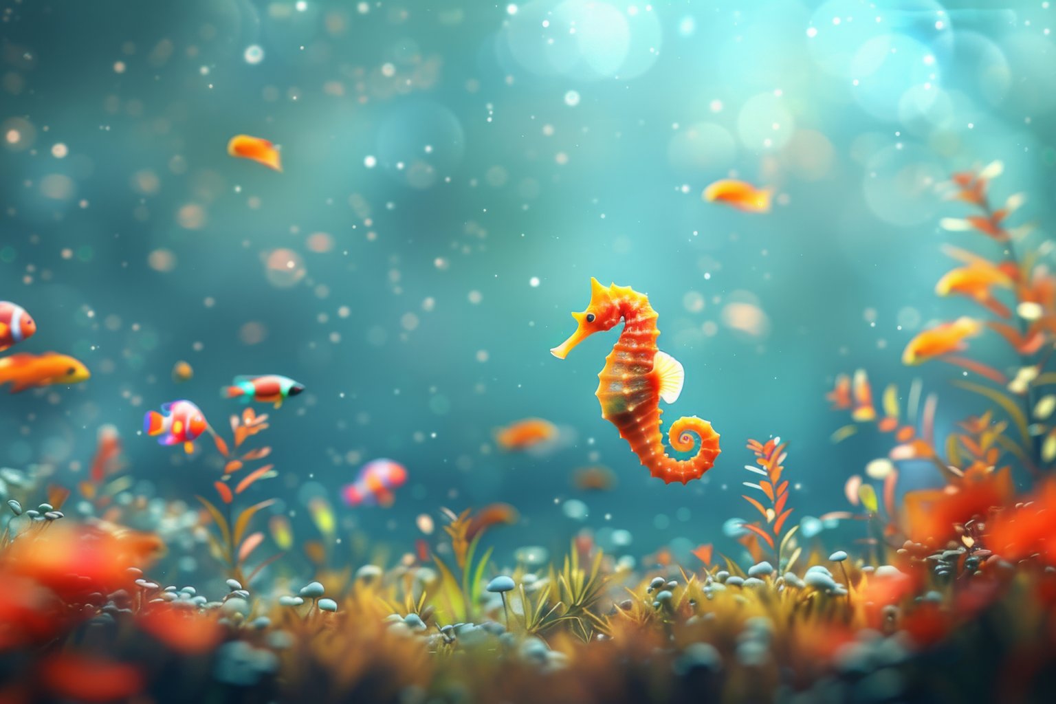 Seahorse Underwater - Microsoft Surface 12.4″ wallpapers in 1536x1024 resolution