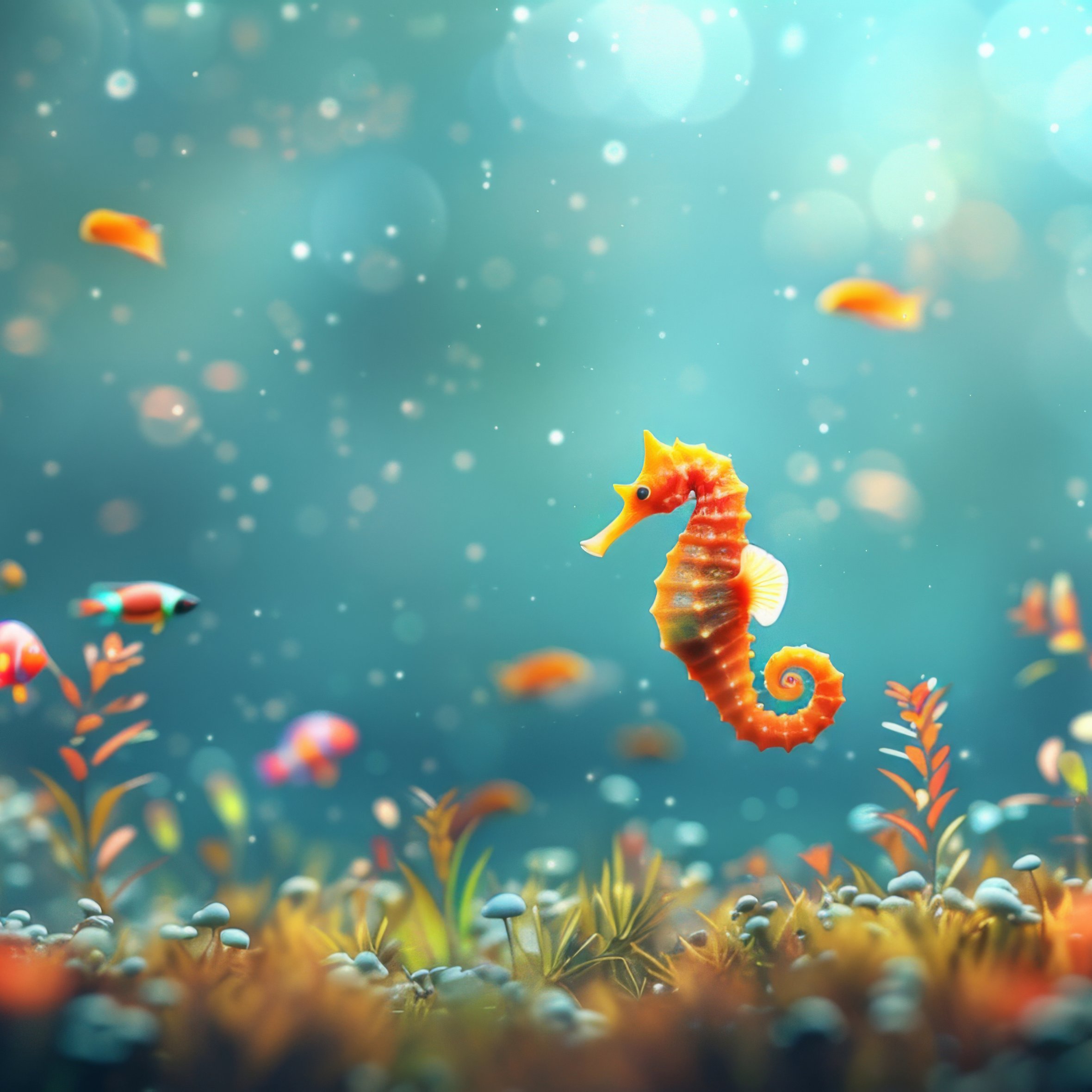 Seahorse Underwater - Wallpapers for iPad Air 10.9″ in 2360x2360 resolution