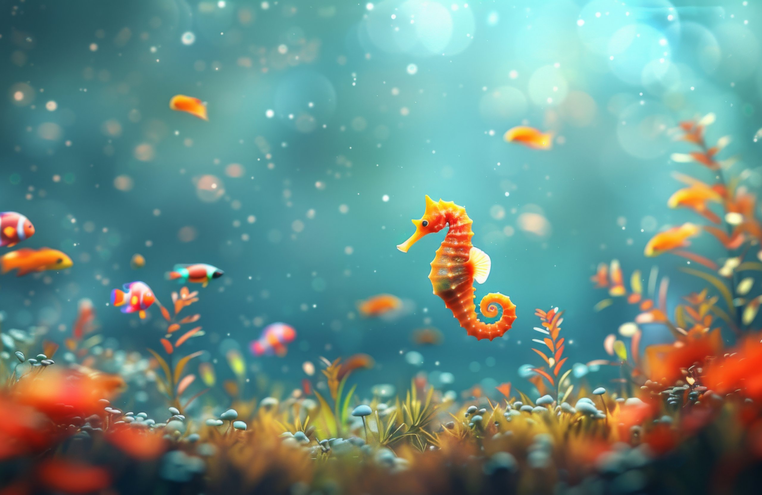 Seahorse Underwater - Wallpapers for Apple MacBook Air 13 M2″ in 2560x1664 resolution