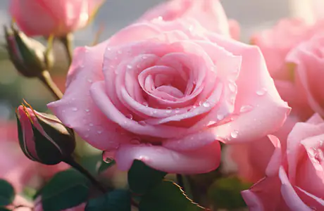 Wallpapers for Apple iMac 21.5″ (4096x2304): roses, bush, garden, petals