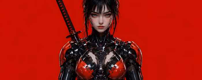 Futuristic Robot Wallpapers for UltraWide 32:9 monitors (5120x1440): cybernetics, robot, samurai, warrior women