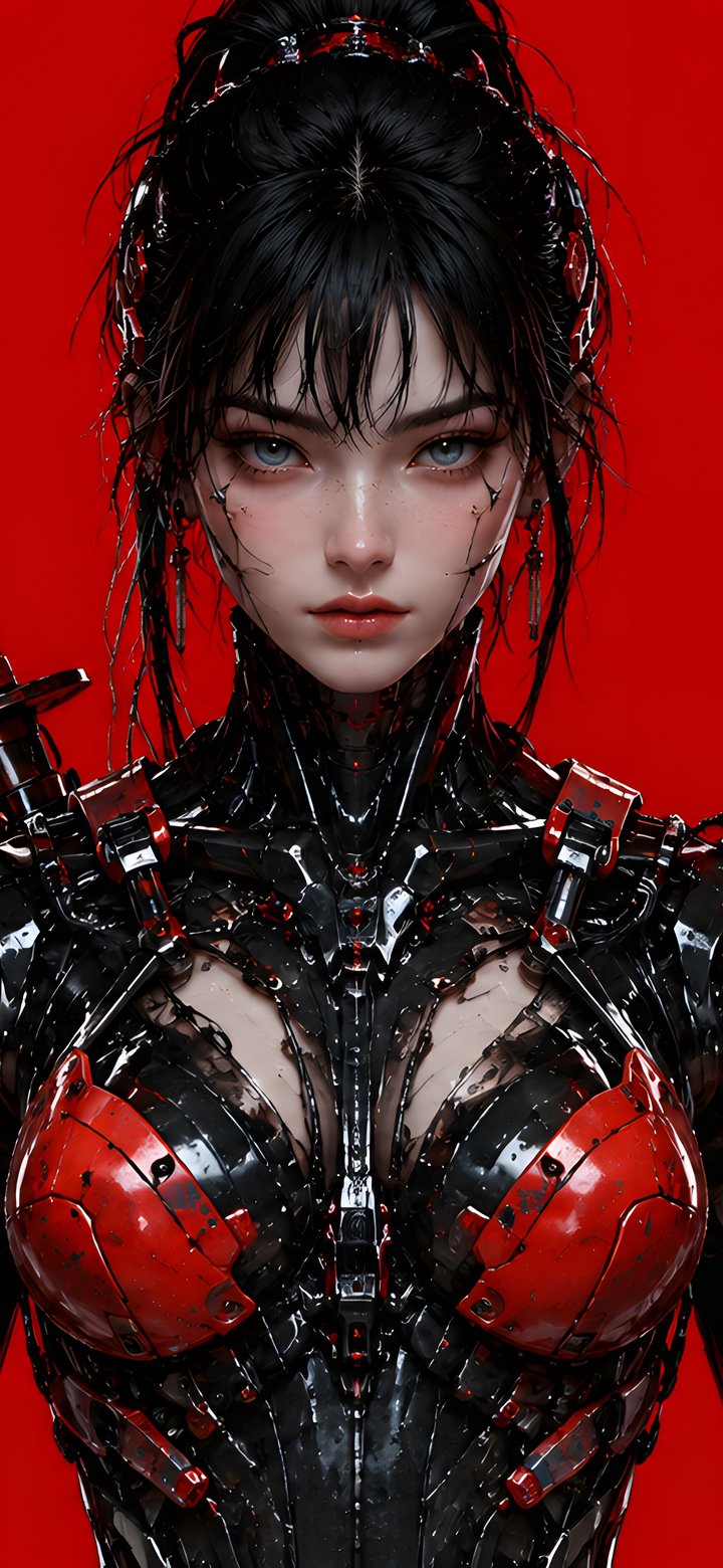 Cyberpunk warrior with cyberimplants - Wallpapers for Samsung Galaxy A11/A20e/A20/M11, Xiaomi Redmi 9A/9C, POCO C40 in 720x1560 resolution