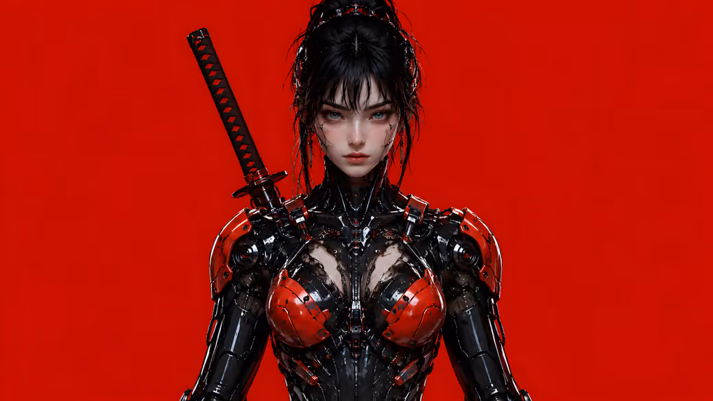 Cyberpunk warrior with cyberimplants - Full HD wallpapers in 1920x1080 resolution