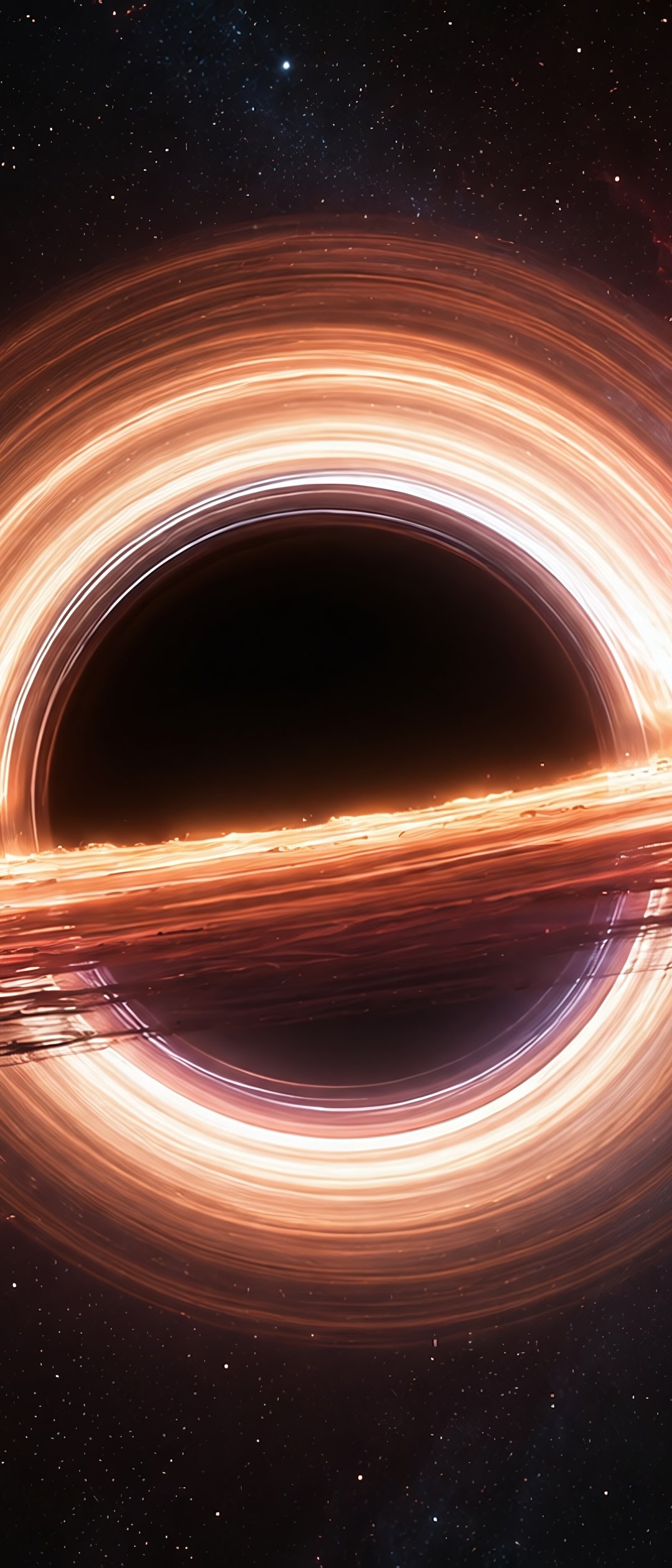 Colorful black hole close-up - Wallpapers for Samsung Galaxy Z Flip7, Sony Xperia 5 II/5 III/5 V/10 IV/10 V, Xiaomi Mix Fold 3 in 1080x2520 resolution