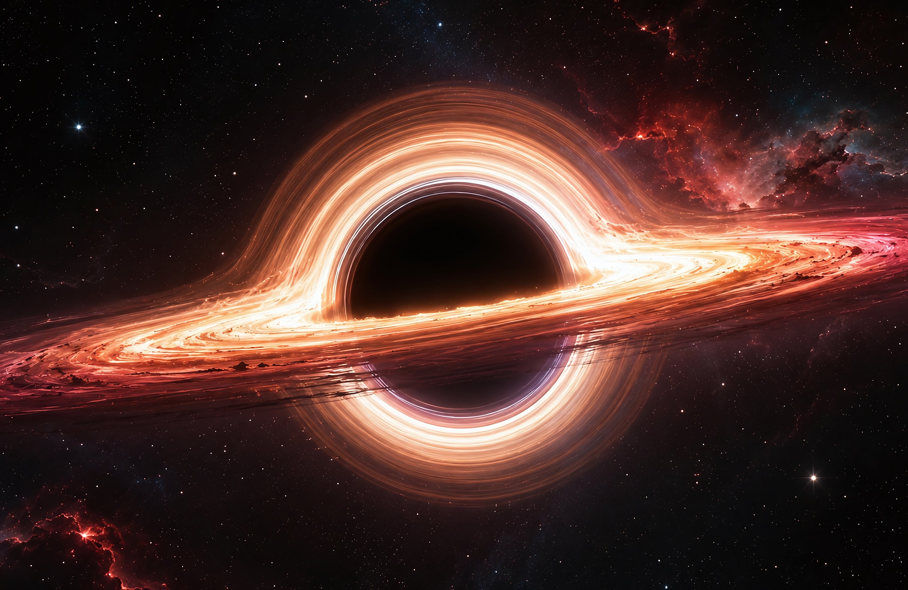 Colorful black hole close-up - Wallpapers for Apple MacBook 14.2″ in 3024x1964 resolution