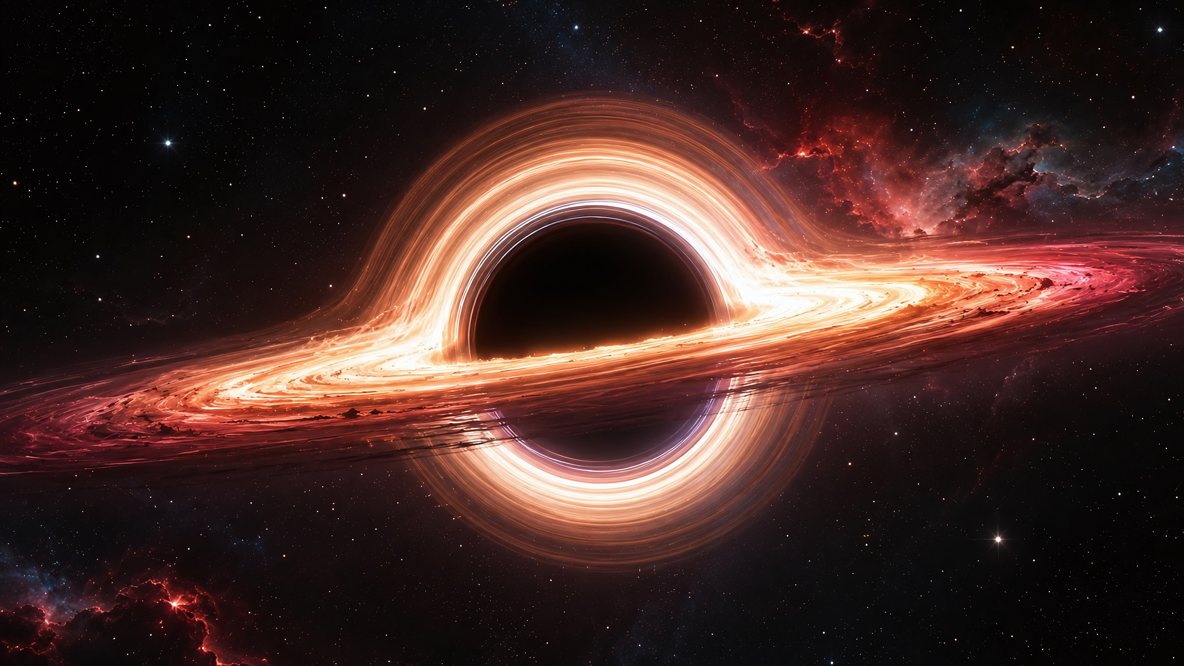 Colorful black hole close-up - Wallpapers for Apple iMac 21.5″ in 4096x2304 resolution