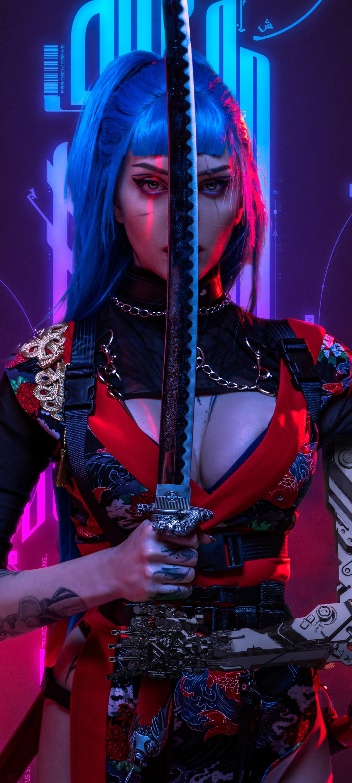 Cosplay from Alin Ma to cyberpunk warrior - Wallpapers for Xiaomi 15 in 1200x2670 resolution