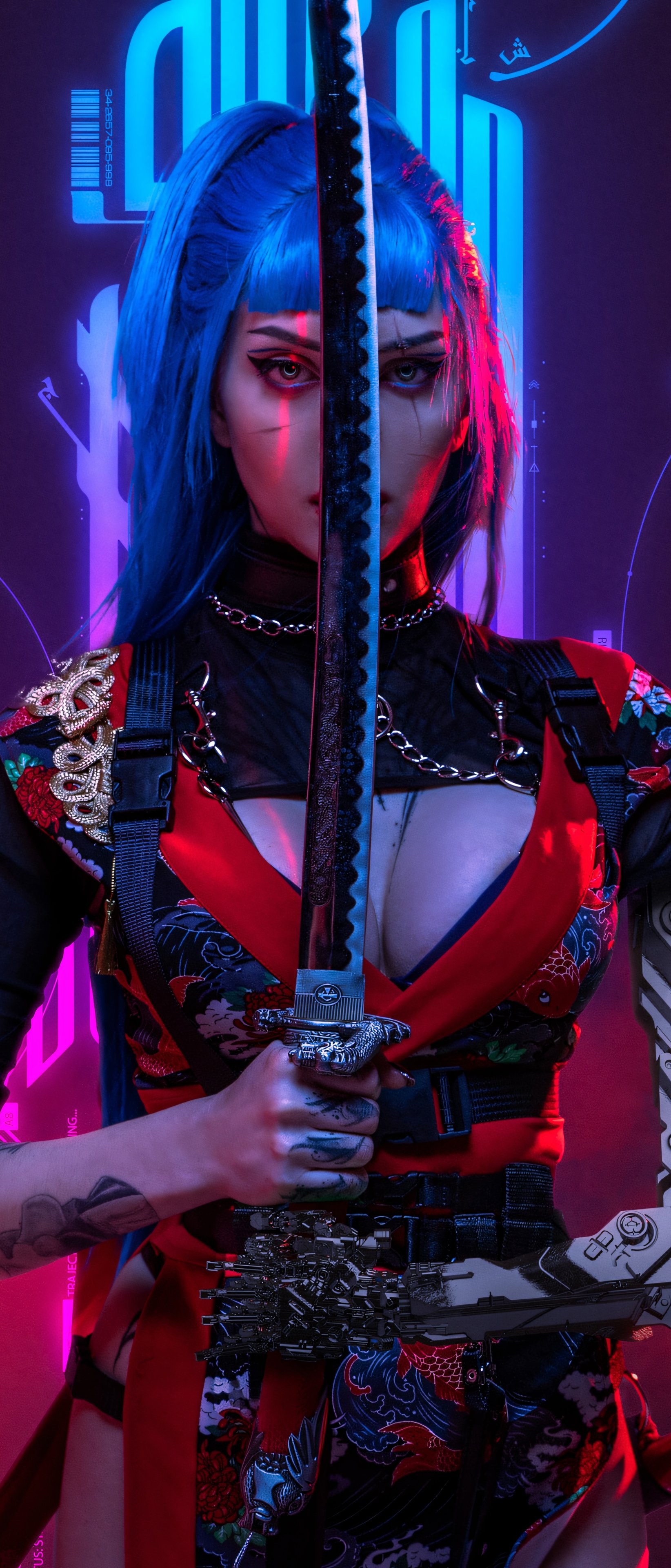 Cosplay from Alin Ma to cyberpunk warrior - Wallpapers for Sony Xperia 1/Xperia 1 III/Xperia PRO-I in 1644x3840 resolution