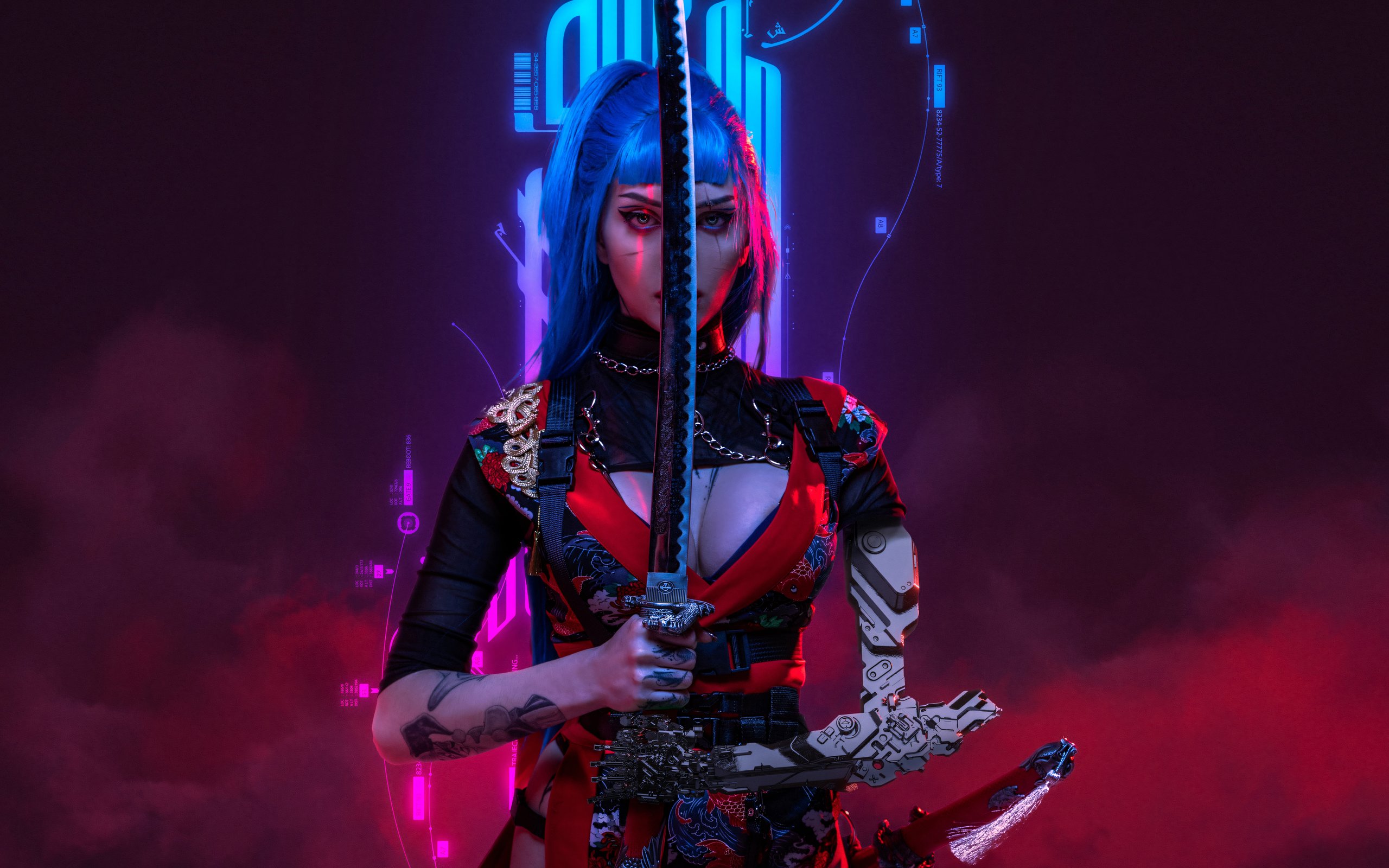 Cosplay from Alin Ma to cyberpunk warrior - WQXGA and for Apple MacBook Air 13 wallpapers in 2560x1600 resolution
