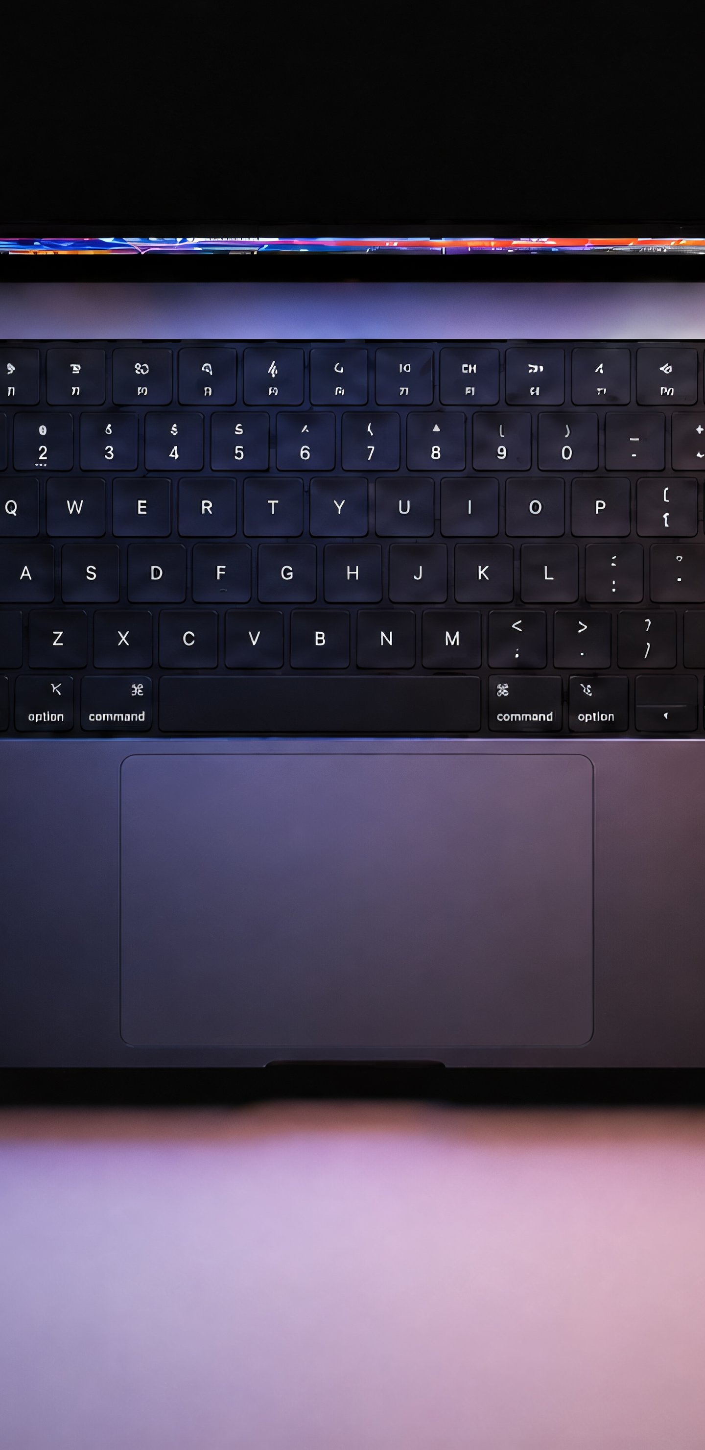 Night Workplace with Macbook and iPhone 18 Pro - Wallpapers for Samsung Galaxy S8/S8+/Note 8/S9/S9+/Note 9 in 1440x2960 resolution