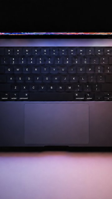 Night Workplace with Macbook and iPhone 18 Pro - Wallpapers for Nokia, Samsung in 360x640 resolution