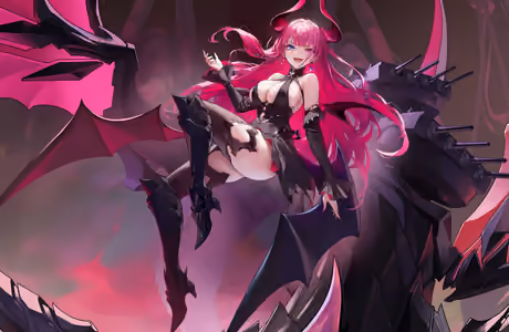WSXGA Horns wallpapers (1440x900): succubus, demon, anime girl, pink hair