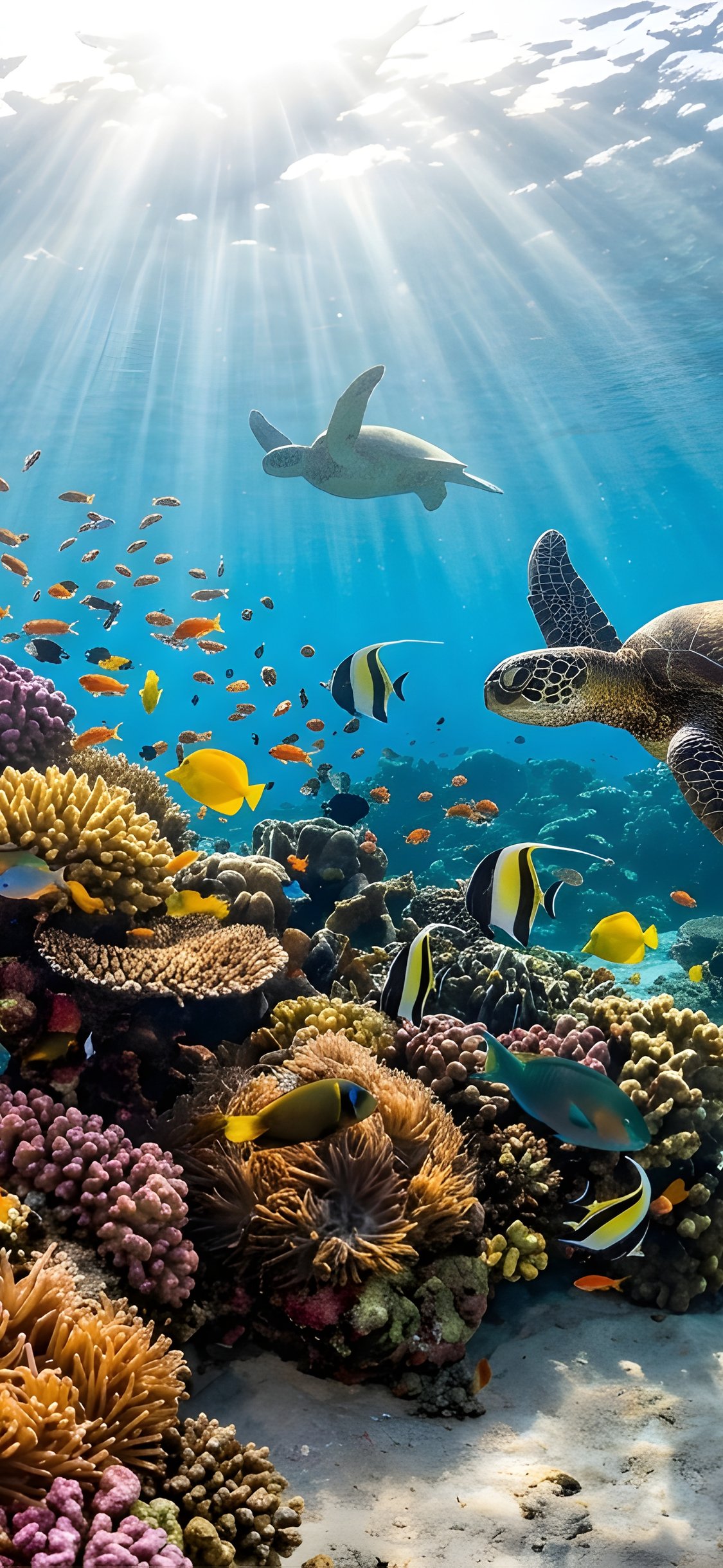 Large coral reef - Wallpapers for iPhone X/XS/11 Pro in 1125x2436 resolution