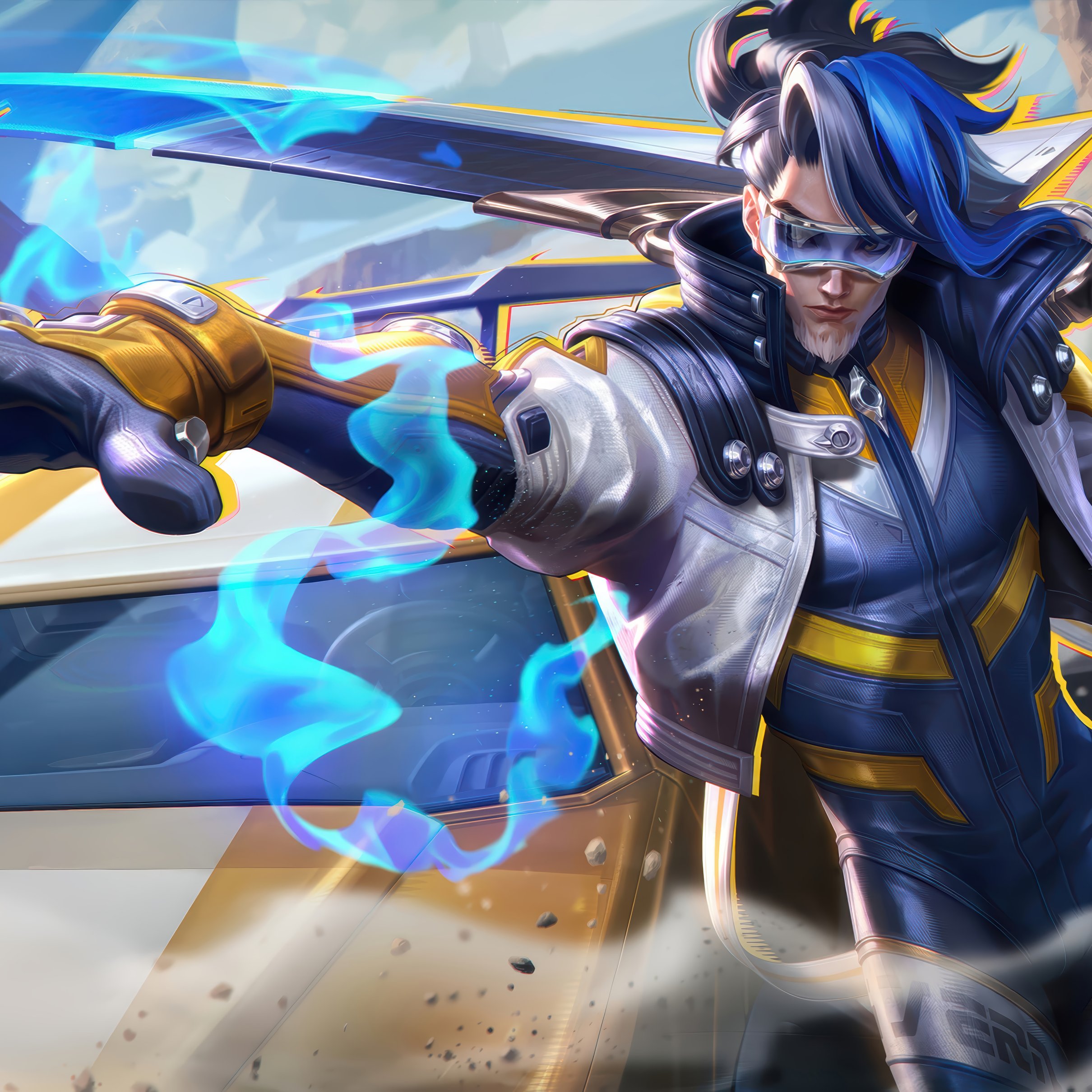 Master Yi with a long sword - Wallpapers for iPad Pro 11″ 2024 in 2420x2420 resolution