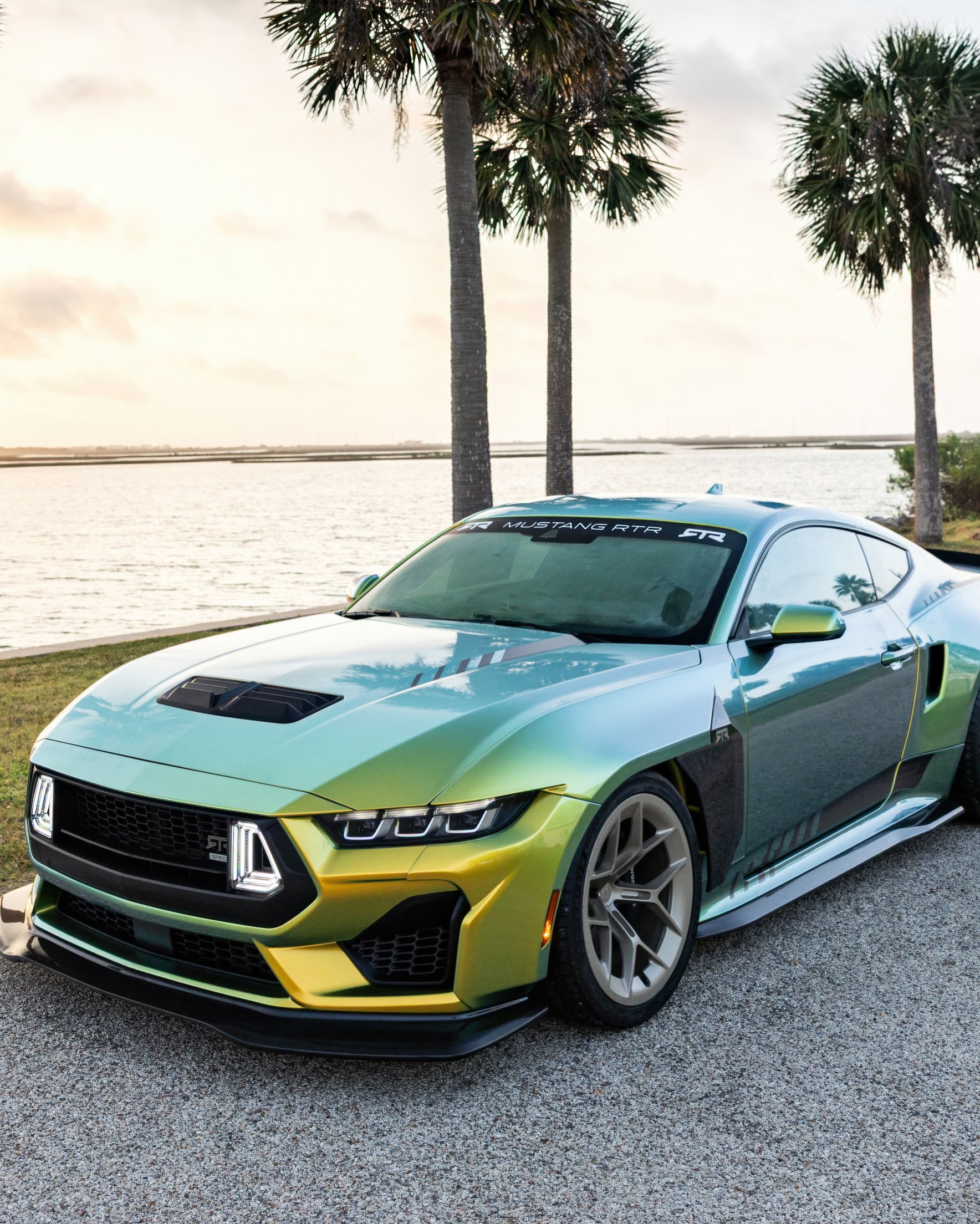 Ford Mustang RTR Spec 5 у океана - Обои для Samsung Galaxy Z Fold 2/3 в разрешении 1768x2208