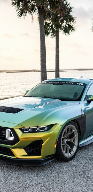 Ford Mustang RTR Spec 5 by the Ocean - Wallpapers for Samsung in 360x740 resolution