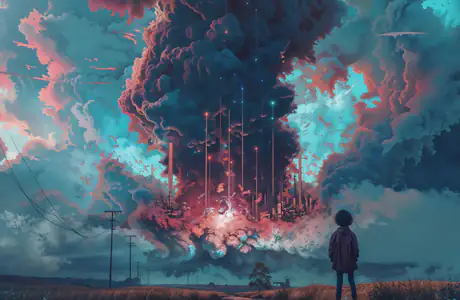 Wallpapers for Apple MacBook 16″ (3072x1920): surrealism, child, boy, sky