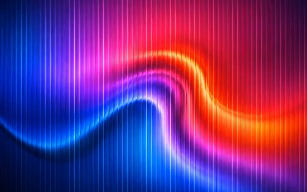 Neon Glass Wave Gradient — desktop and phone wallpaper, free download