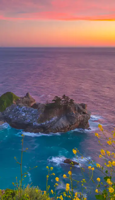 Wallpapers for iPhone 4/4S (640x960): California, USA, Pacific Ocean, sunset