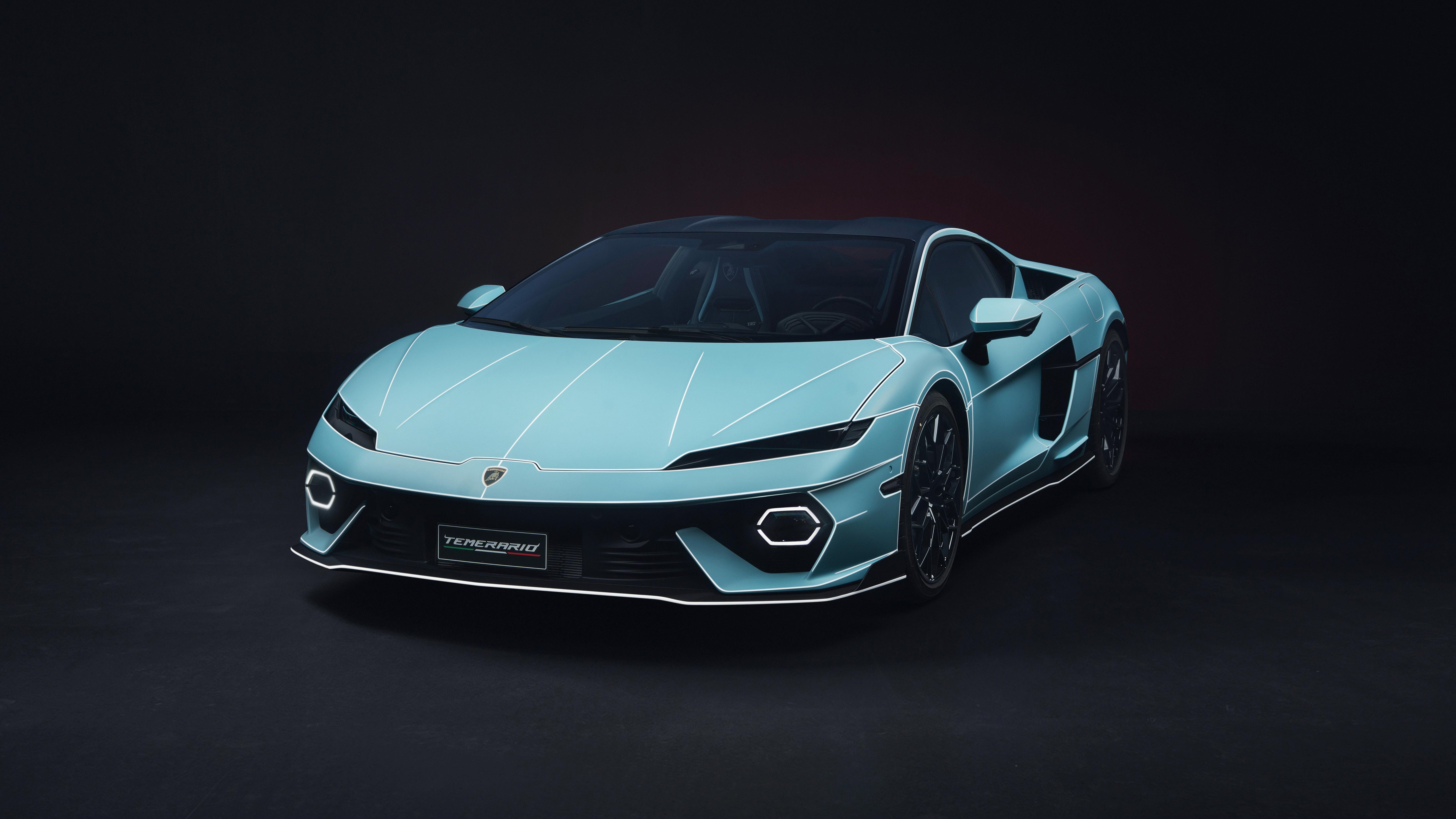 Lamborghini Temerario в студии - 5K обои в разрешении 5120x2880