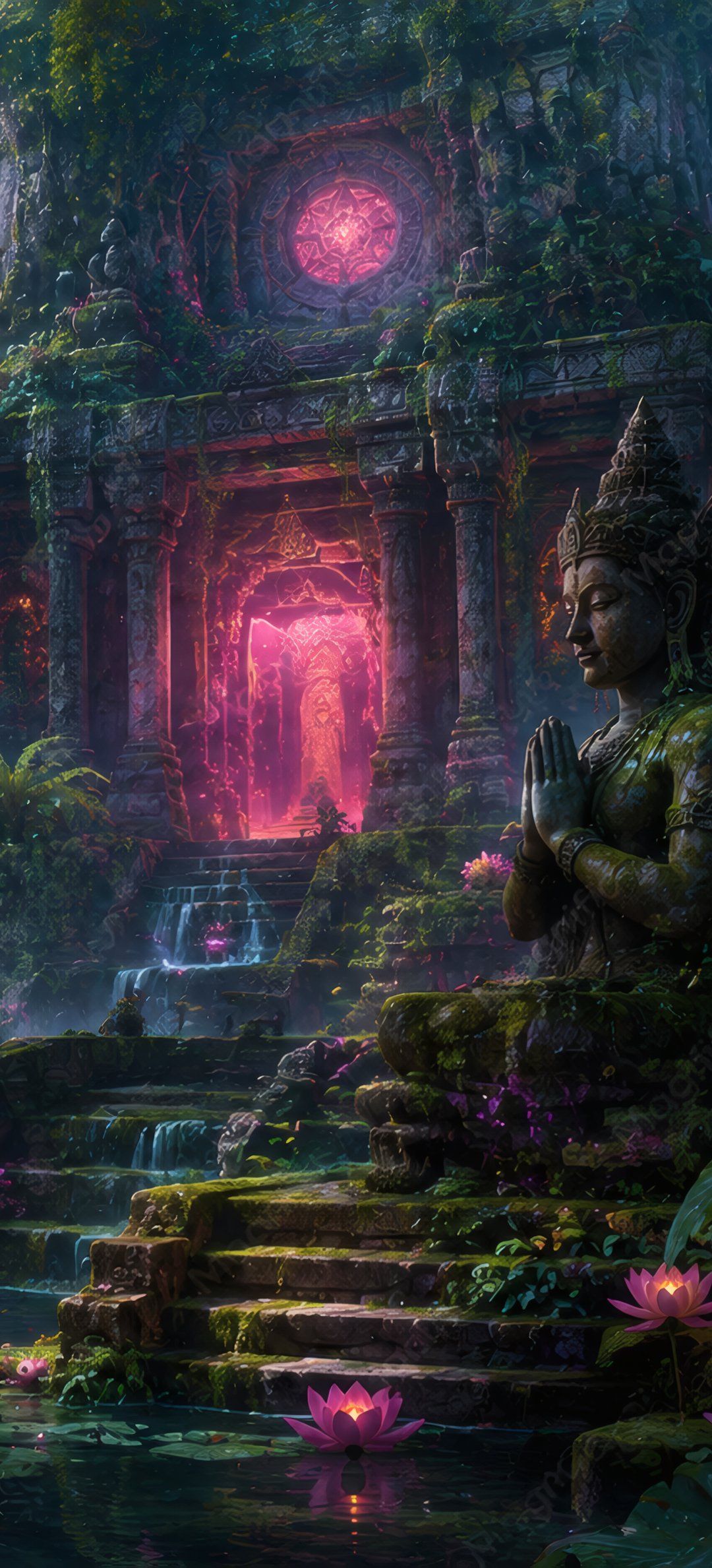 Jungle Temple Ruins - Wallpapers for Honor/Huawei in 1080x2376 resolution