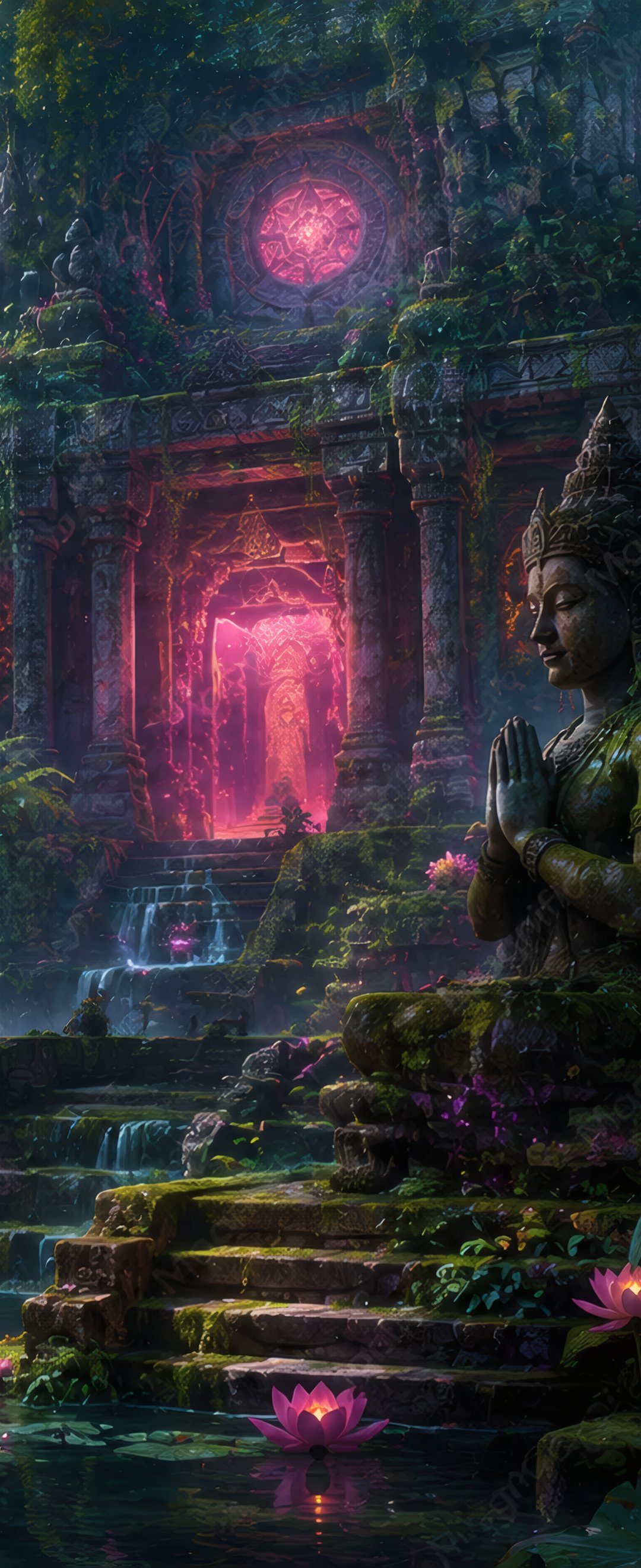 Jungle Temple Ruins - Wallpapers for Samsung Galaxy Z Flip6, Motorola Razr 2025 in 1080x2640 resolution