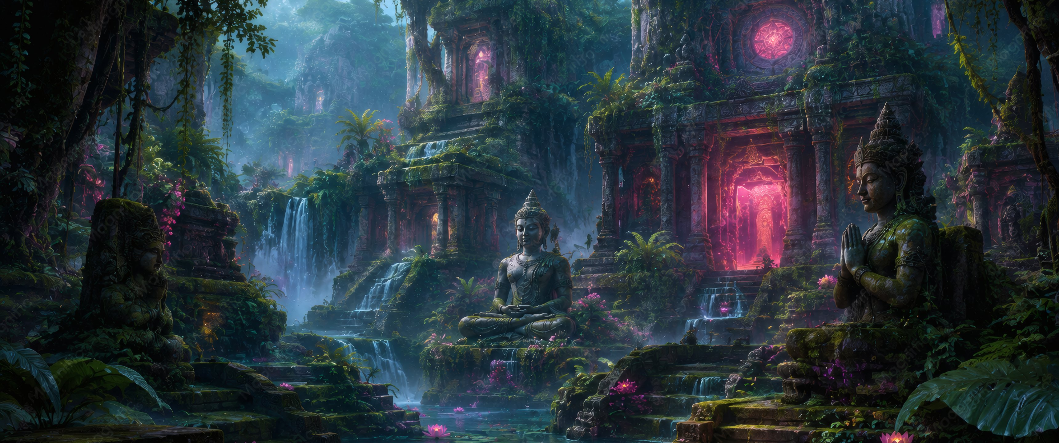 Jungle Temple Ruins - UltraWide 21:9 wallpapers in 3440x1440 resolution