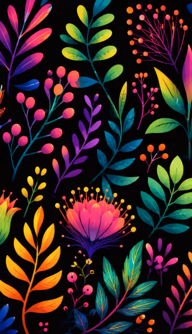 Wallpapers for Samsung/LG (720x1280): floral pattern, flowers, leaves, petals