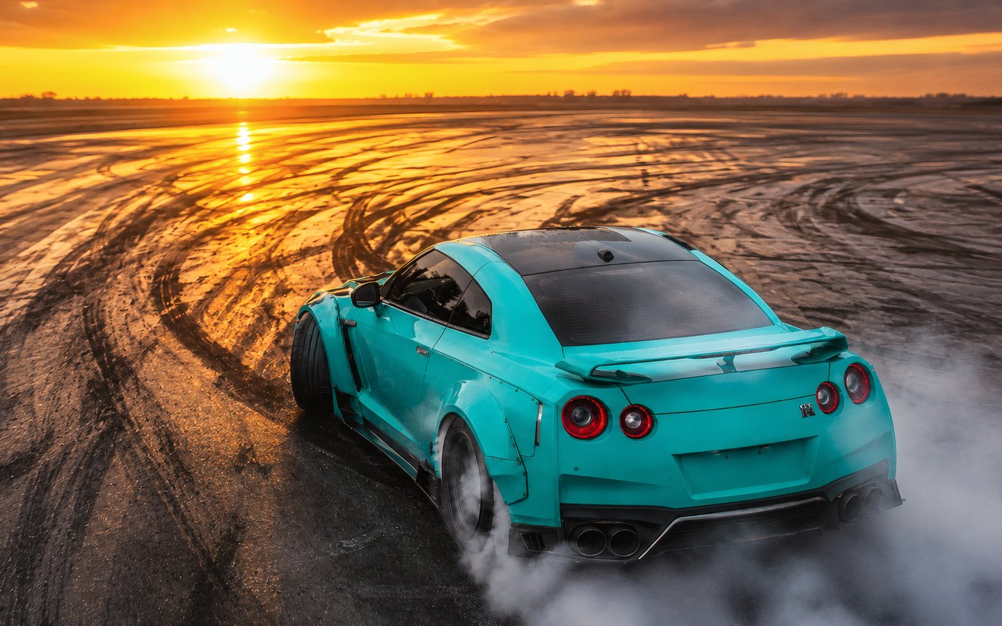 Nissan GTR R35 Drift - WSXGA wallpapers in 1440x900 resolution